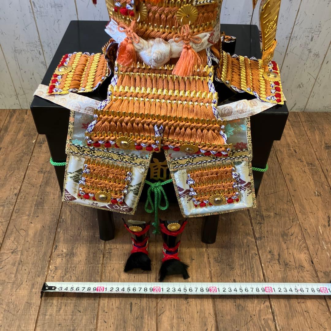 昭和レトロ 源山作 侍大将 12号 大鎧 鎧兜 甲冑 鎧飾り 武士 武人 金小机