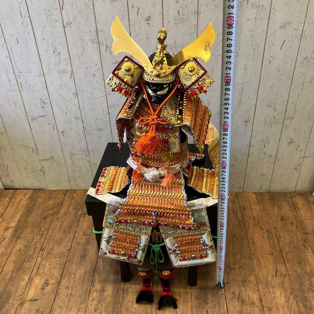 昭和レトロ 源山作 侍大将 12号 大鎧 鎧兜 甲冑 鎧飾り 武士 武人 金小机