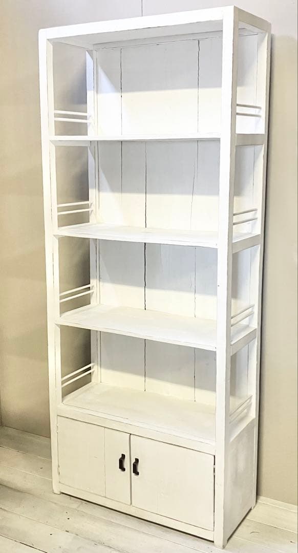 リサイクル ウッド キャビネット　アンティークホワイト