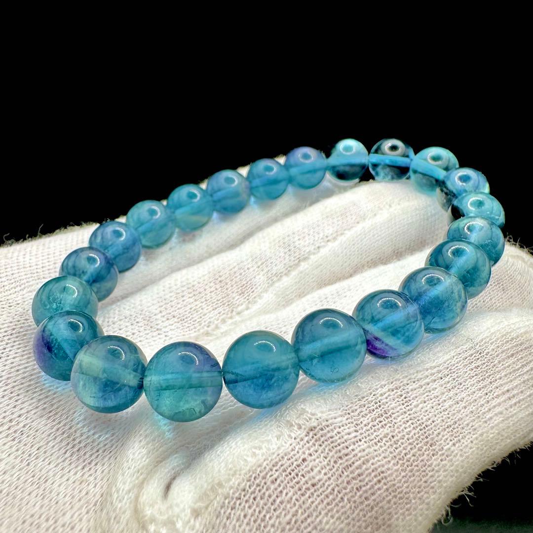 レアカラー！！　ブルーフローライト　ブレスレット①