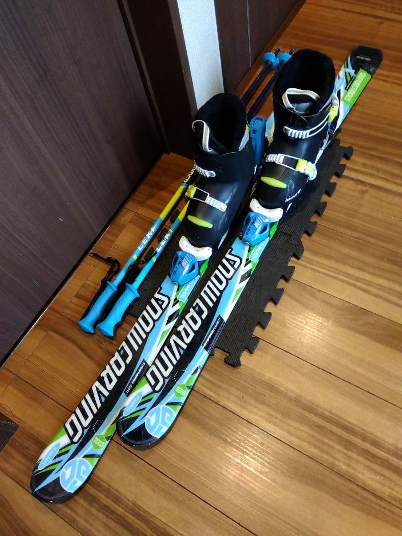 【送料無料】 CARVING 子供用 スキーセット メンテ・WAX済み✔