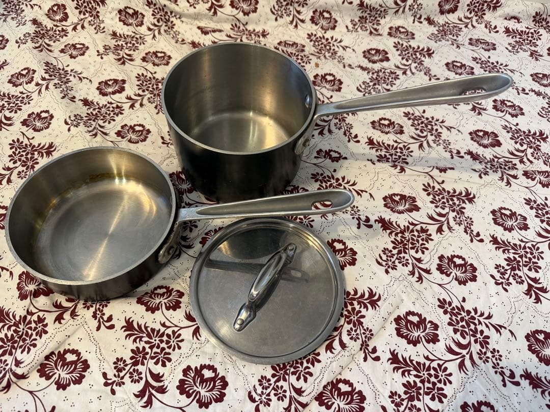 all clad ステンレス製片手鍋2個セット