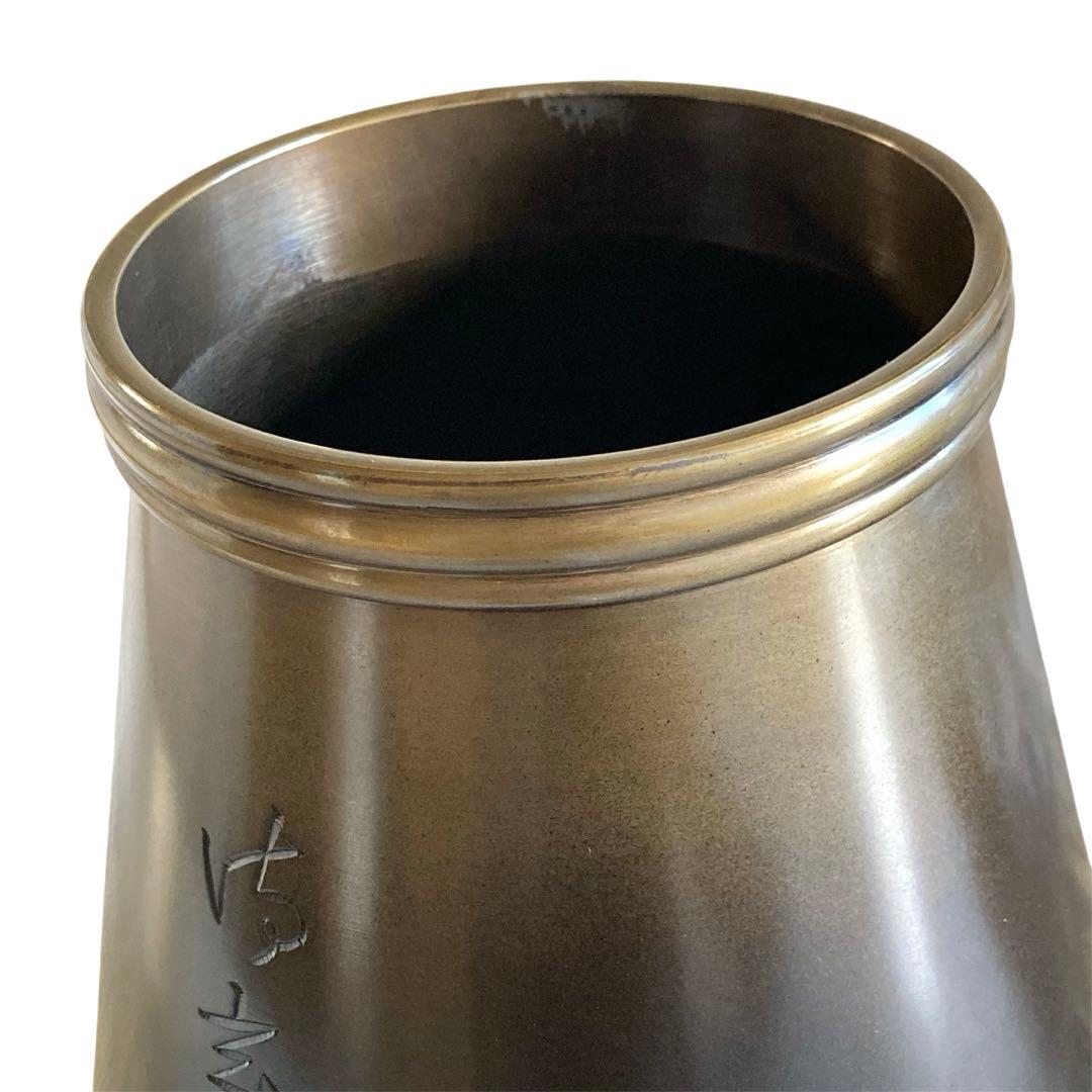 【未使用級】池坊 唐銅製 御玄猪 おげんちょ 花器 華道具