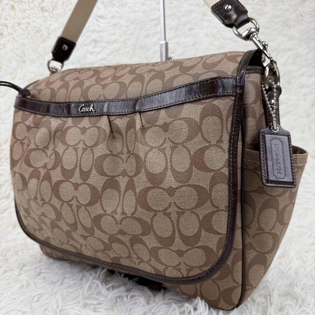 専用 極美品 | コーチ ショルダーバッグ マザーズバッグ F18373