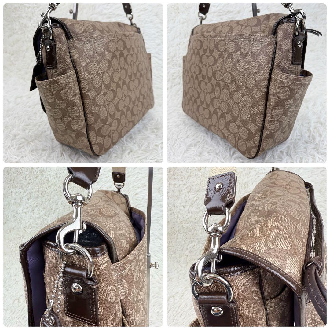 専用 極美品 | コーチ ショルダーバッグ マザーズバッグ F18373