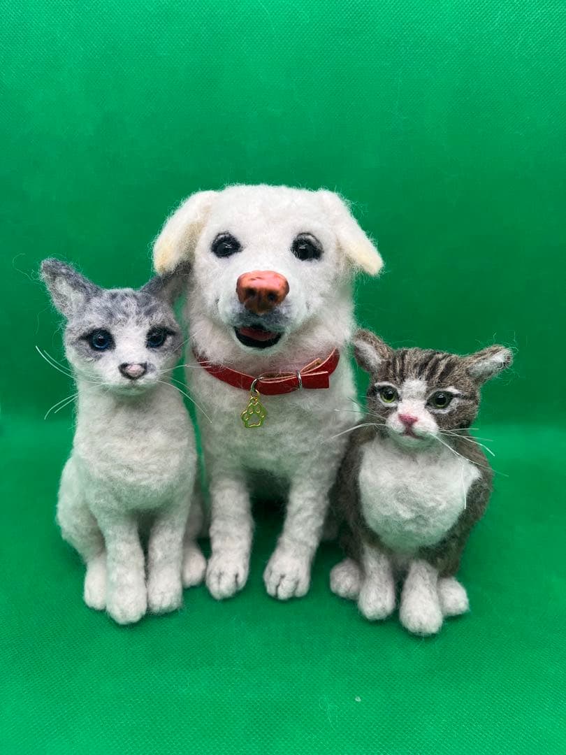 羊毛フェルト MIX犬　MIX猫