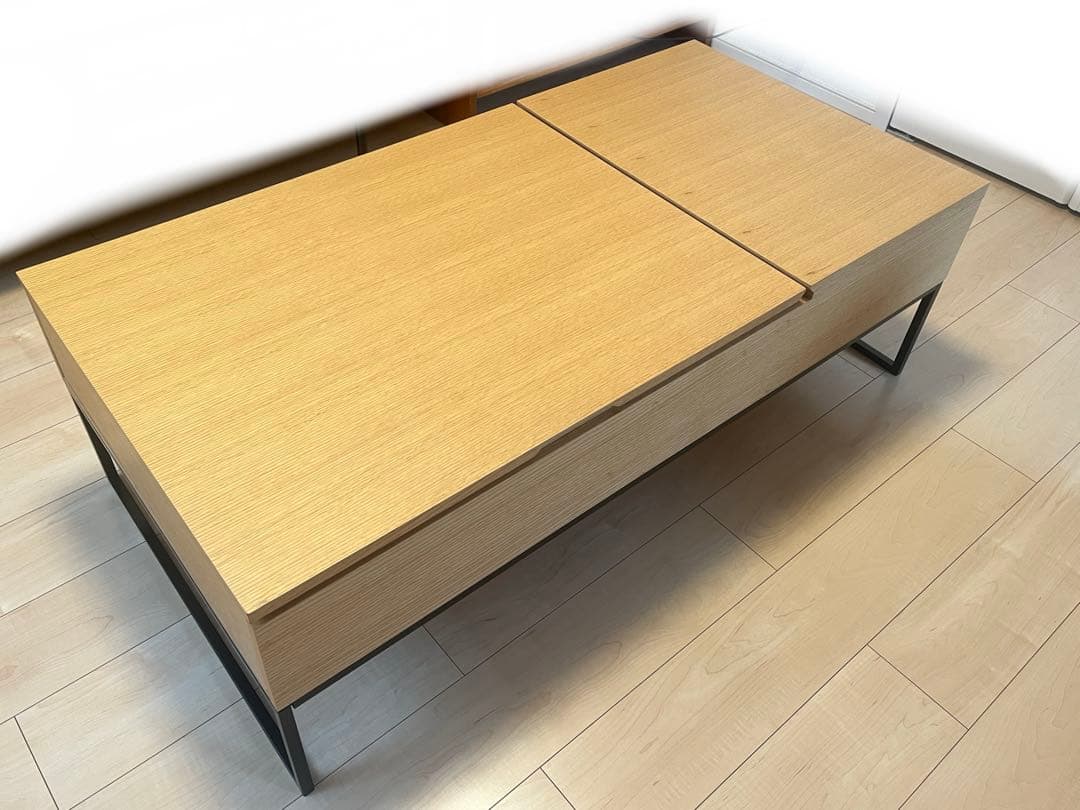 【送料込み】ニトリ　昇降　センターテーブル(Nヒバリ 120 LBR)