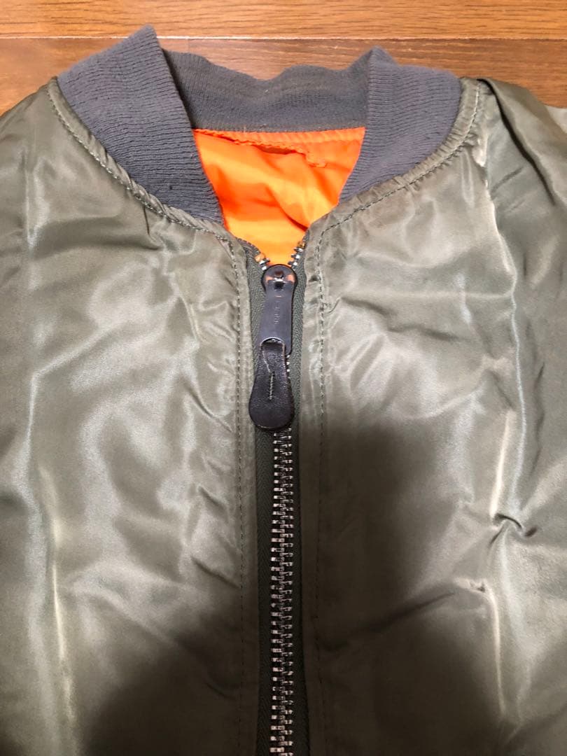 即決 80s USA製 アルファ MA-1 旧タグ L