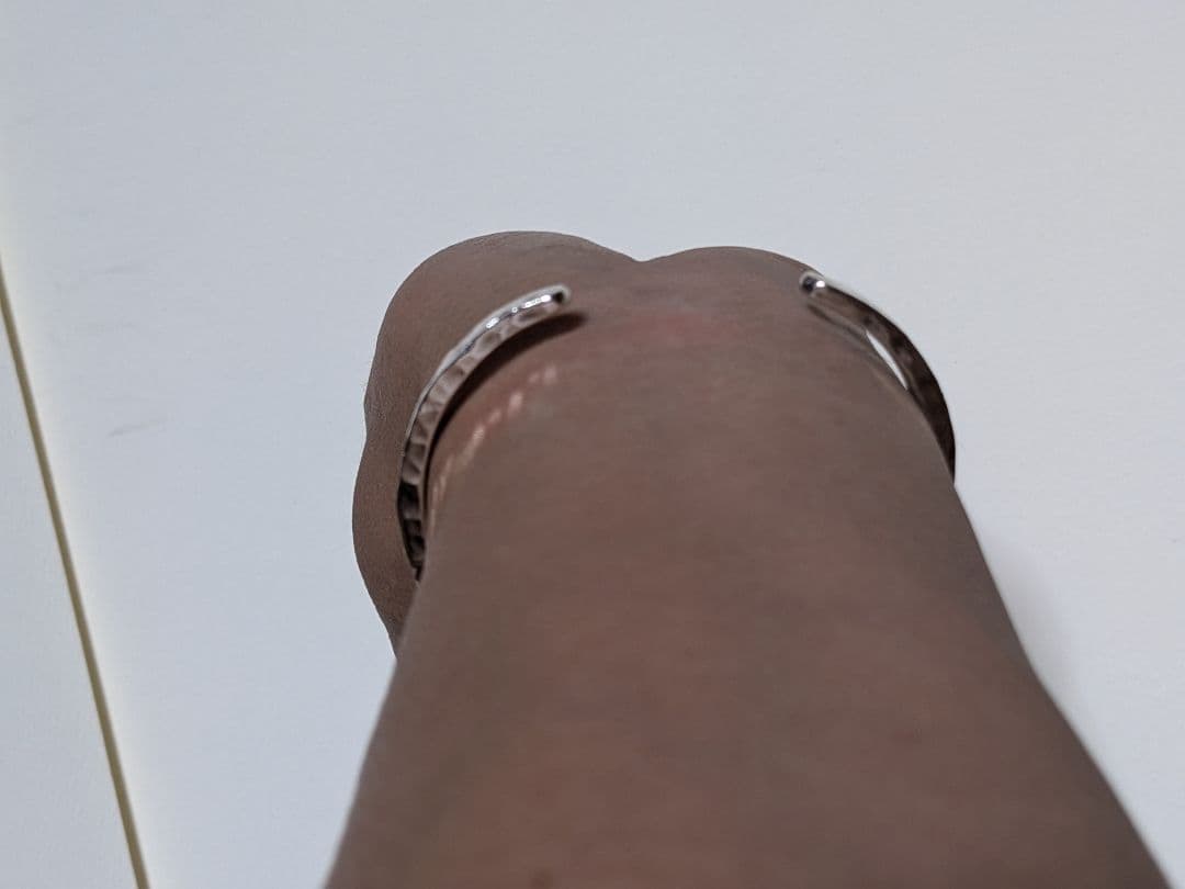 市松 シルバー スパイラルバングル