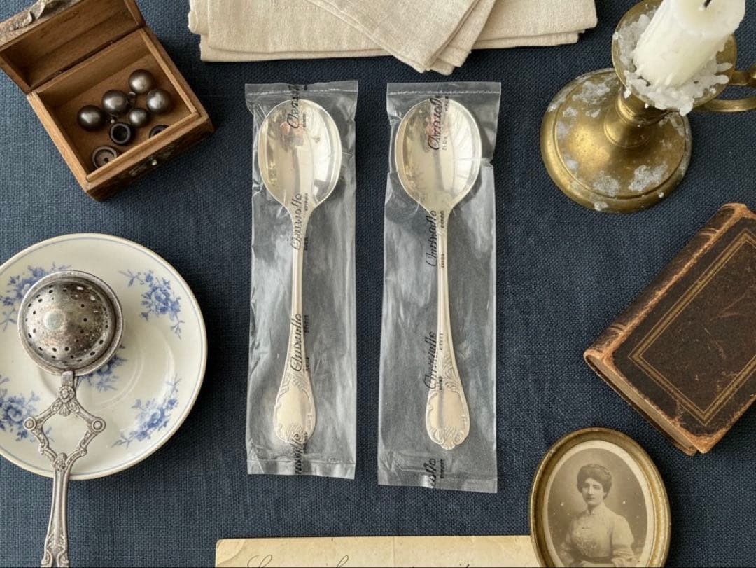 Christofle クリストフル マルリー コンソメスプーン 2本 未開封