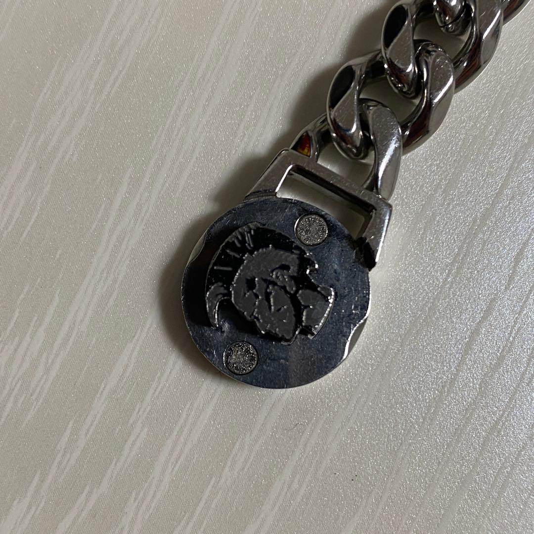 【ほぼ未使用】DIESEL メンズ ブレスレット シルバー