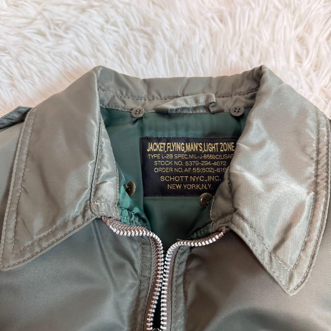 ☆美品 Schott A-2 フライトジャケット 38 USAモデル ファー襟☆