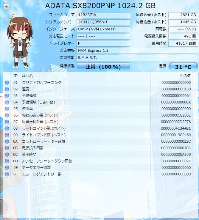 内蔵型SSD XPG SX8200 Pro 1TB M.2 SSD