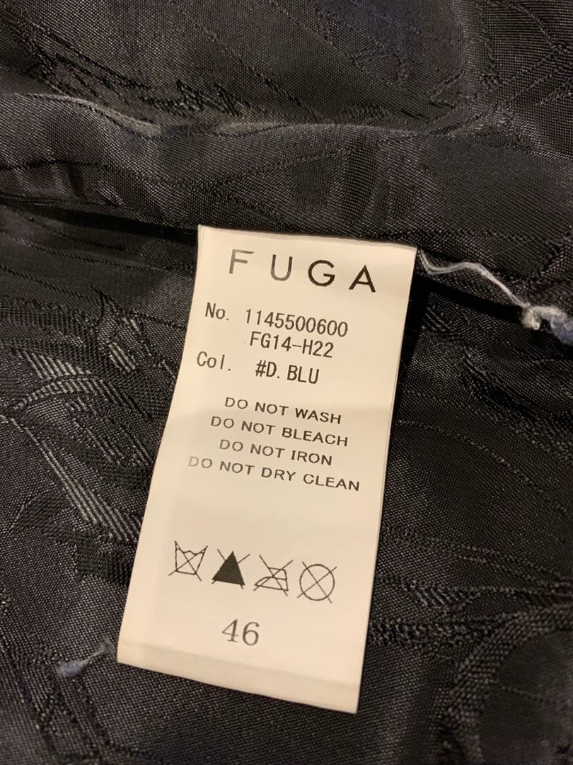 FUGA ダブルライダース 本革 レザージャケット　青