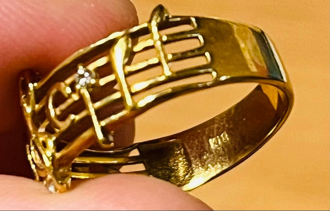 K18 ダイヤモンドリング 指輪 モーツァルトのピアノソナタ