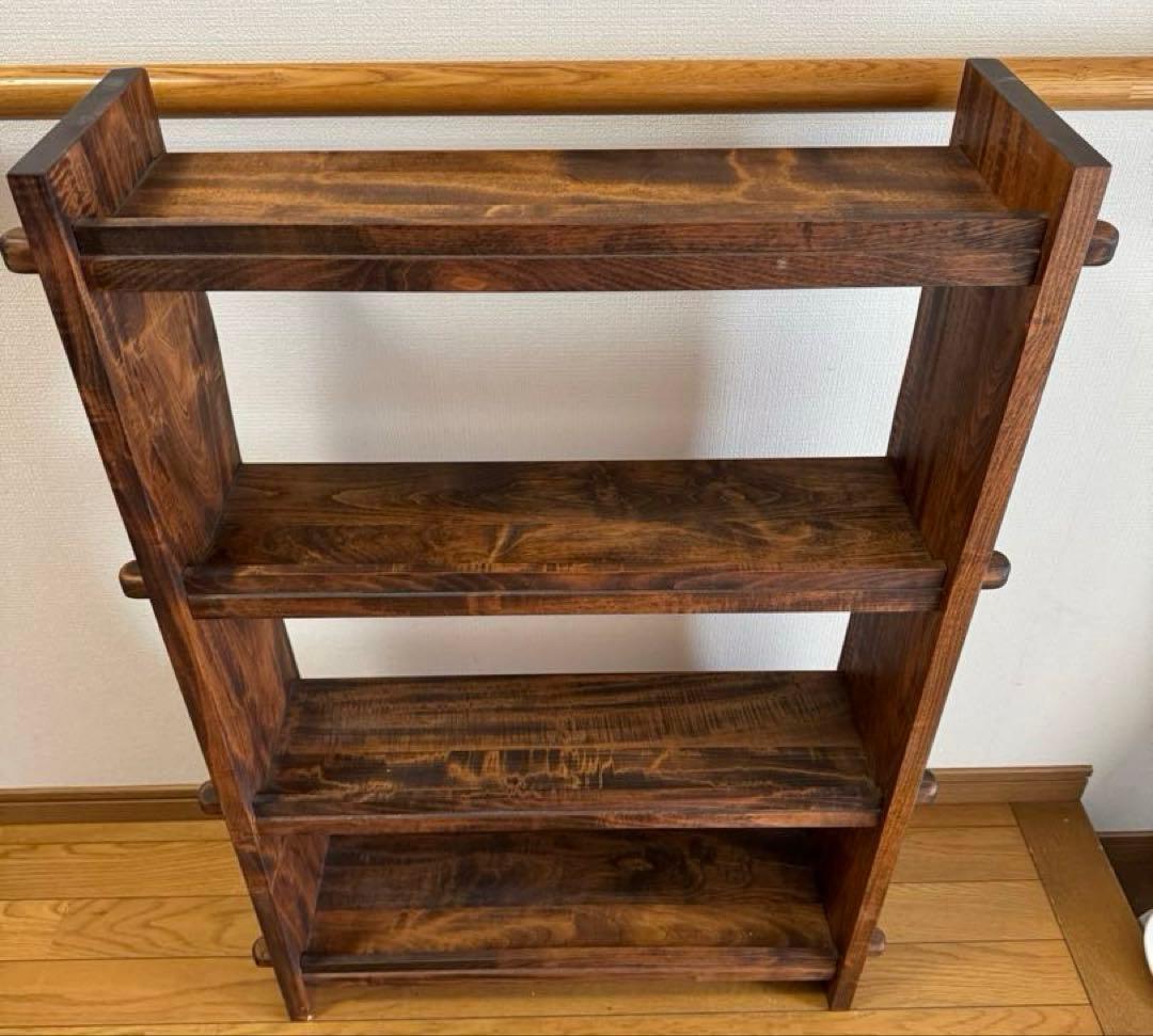 楔棚 昭和レトロ ラック インテリア 楔式 本棚