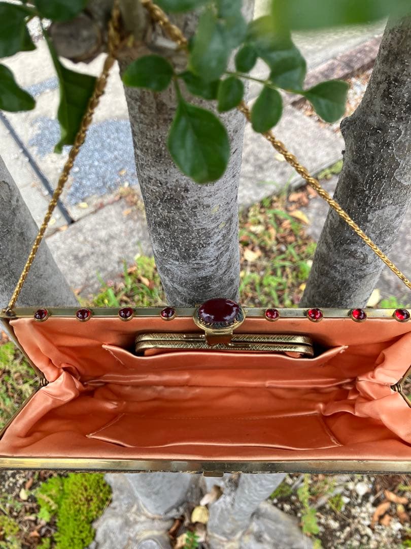 宮廷柄アンティーク プチポワン バッグ