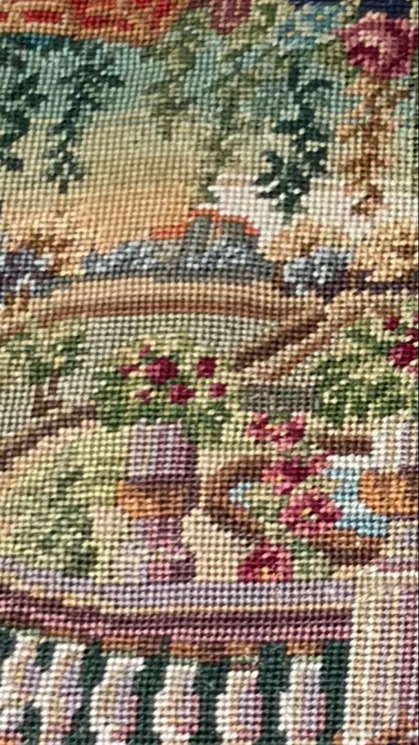 宮廷柄アンティーク プチポワン バッグ