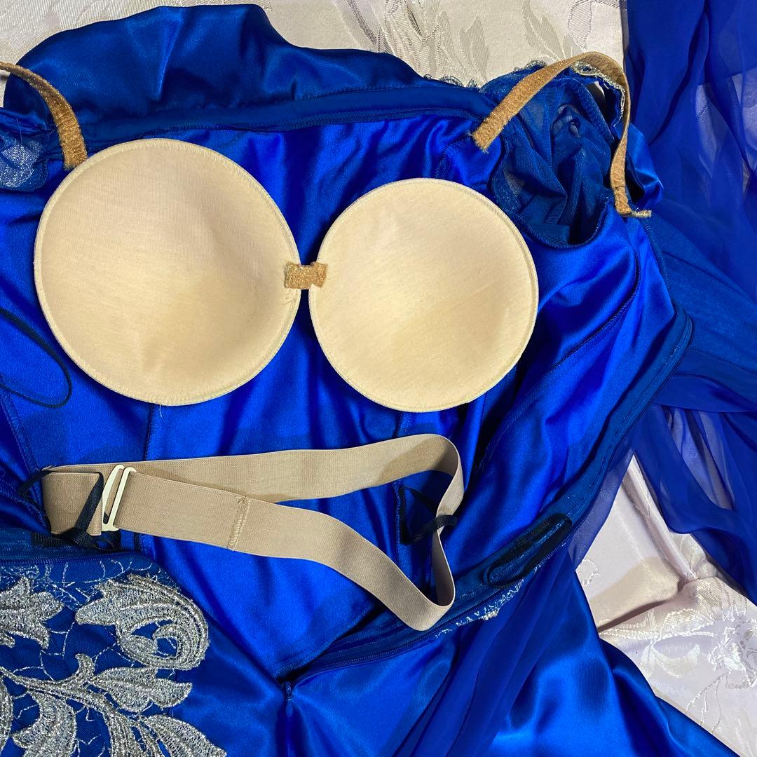 鮮やか青色ドレス 社交ダンス（セキネ）