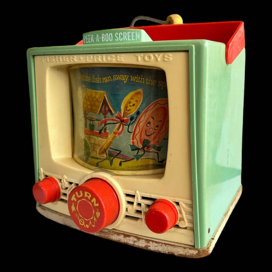 60's vintage「FISHER PRICE」ピーカブー　TV オルゴール