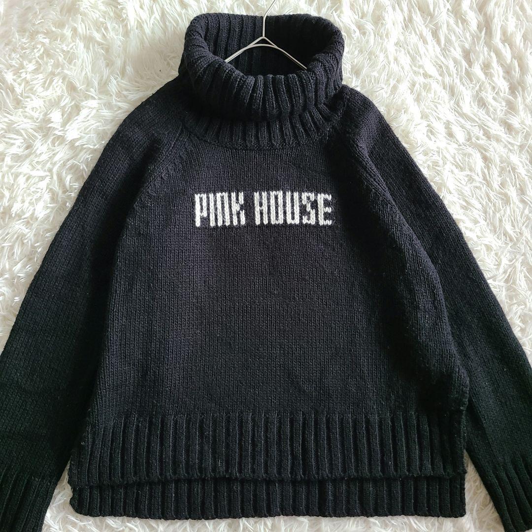 ✨️現行モデル✨️PINK HOUSE ロゴ ニット タートルネック ケーブル