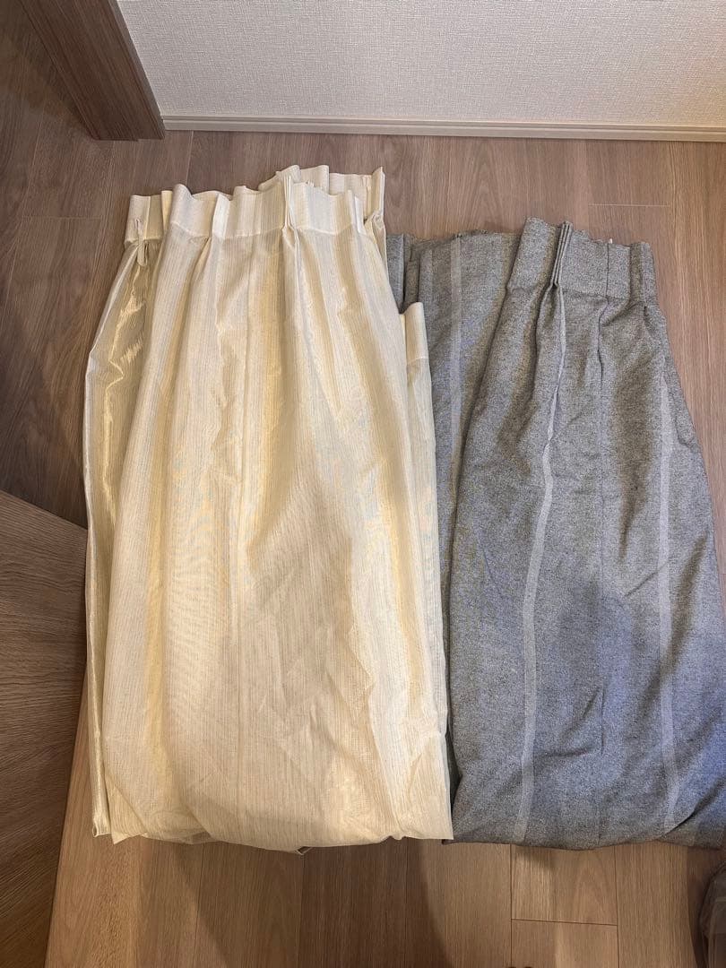 unico カーテン＆レースカーテン2枚セット(賃貸サイズ)