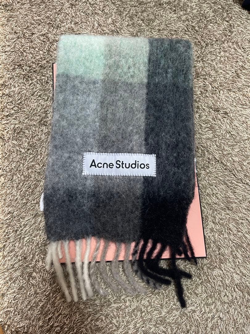 Acne Studios チェックマフラー グラデーション