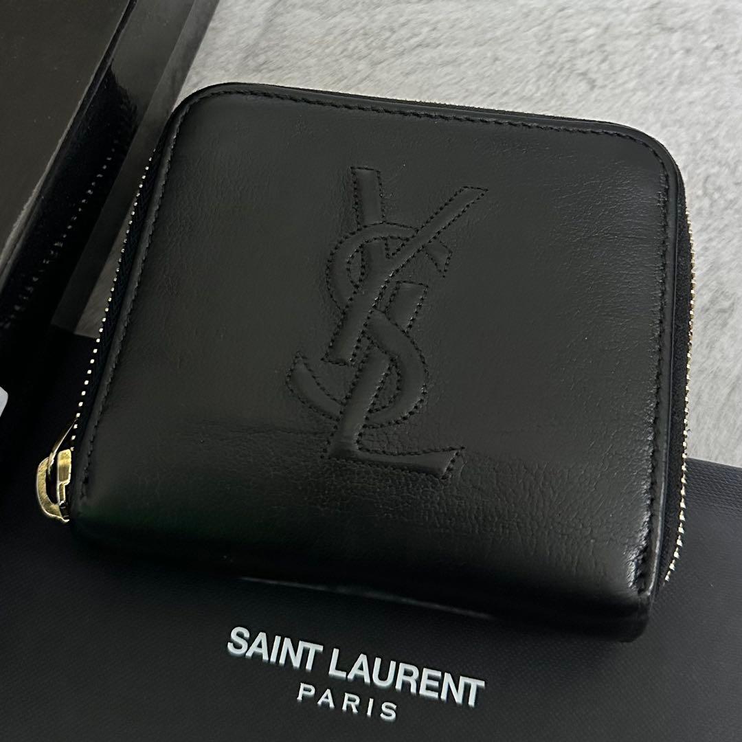 Yves Saint Laurent 折り財布　カサンドラ　ラウンドファスナー