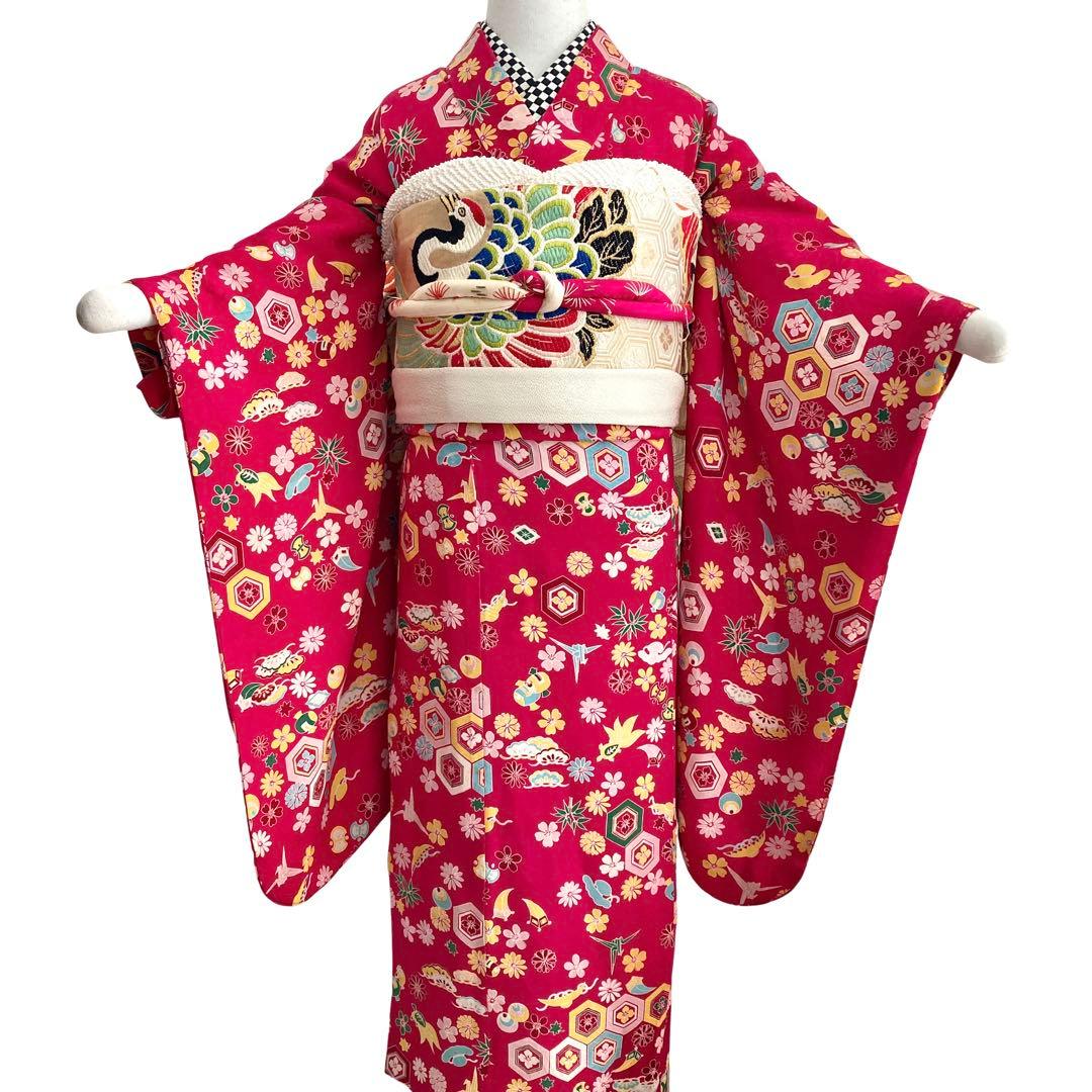 ★レトロ　アンティーク　女の子　子供着物　七五三　7歳 大正ロマン　NO2