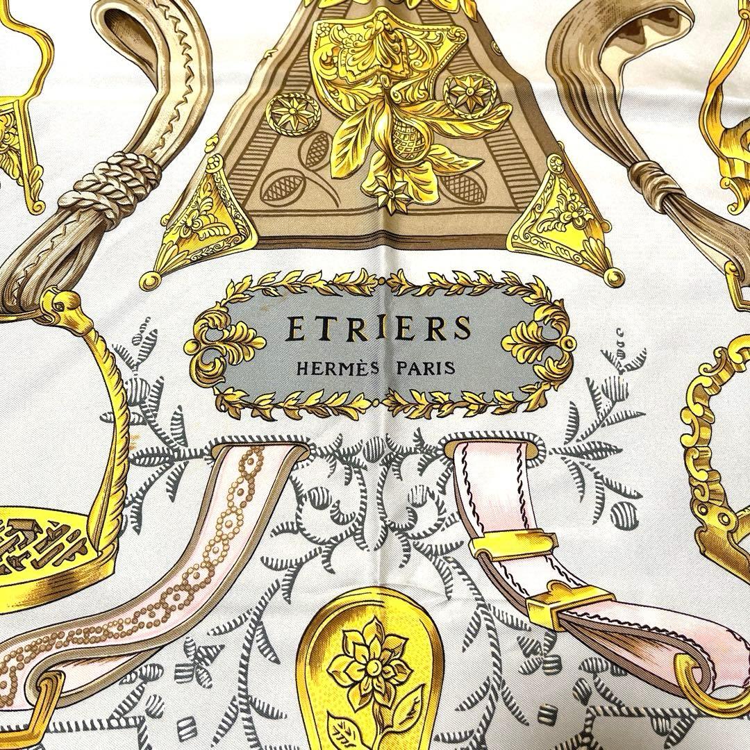 HERMÈS カレ90 鎧柄　馬具柄　絹ETRIERS 大判スカーフ　エルメス