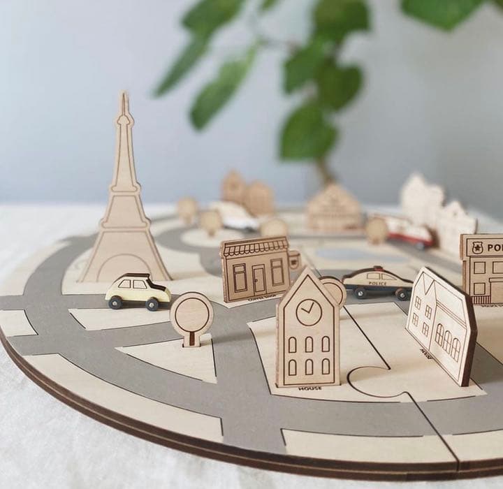 unicorn＆unicorn little town トミカ　木製玩具