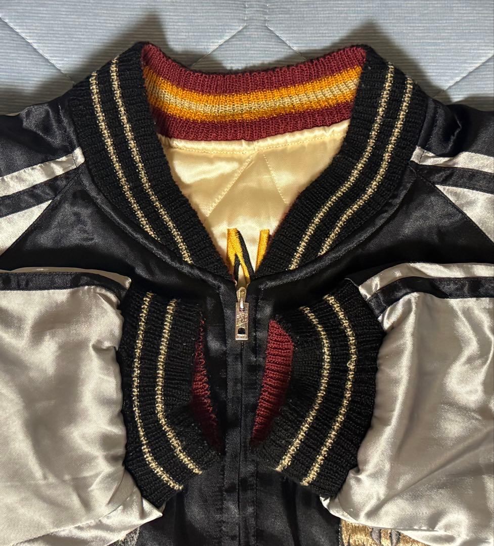 ★美品！テーラー東洋 サテンキルトリバーシブルスカジャン髑髏xU.S.NAVY