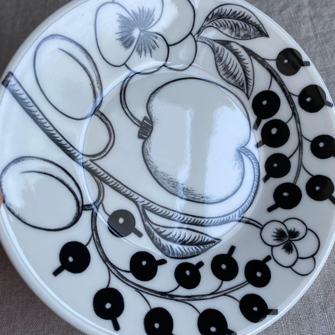 アラビア ブラックパラティッシ カップ&ソーサー 2客セット 旧ロゴ