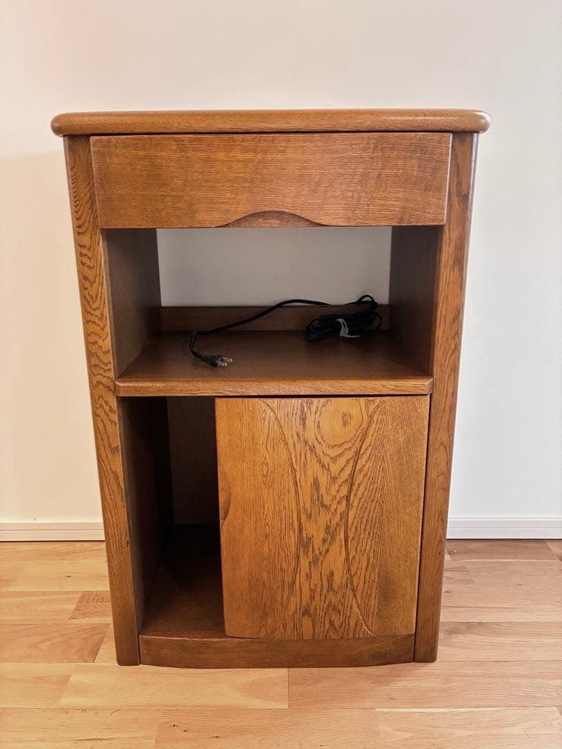 浜本工芸 ナラ 無垢材 電話台 ファックス台