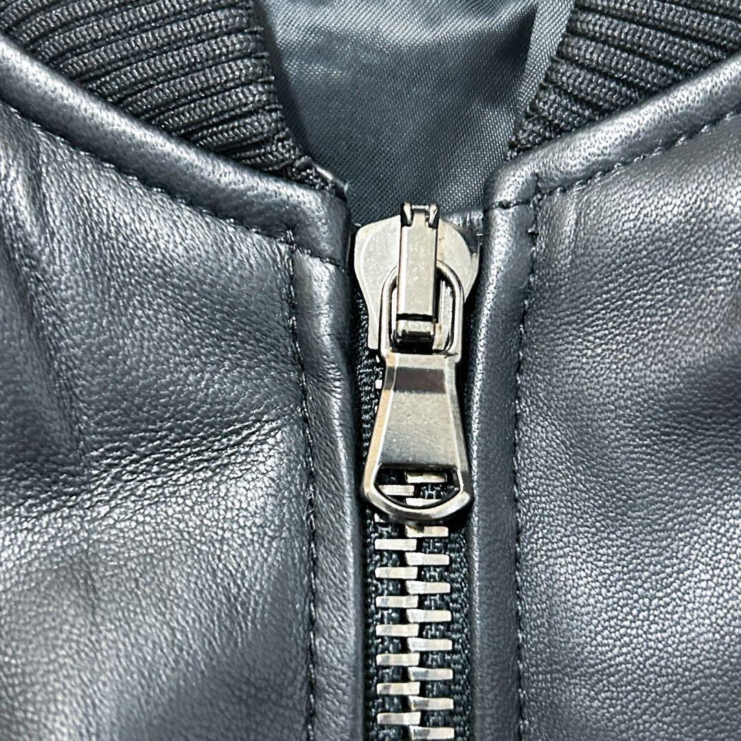 超美品✨ DIESEL BLACK GOLD ラムレザー MA-1 52