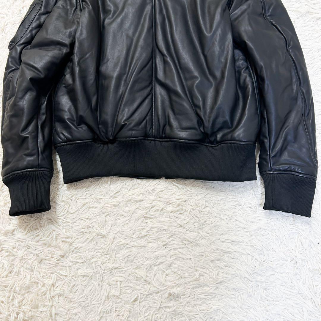 超美品✨ DIESEL BLACK GOLD ラムレザー MA-1 52