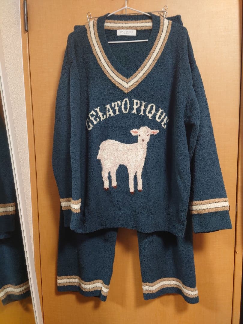 GELATO PIQUE ジェラートピケ 羊 グリーン ルームウェアセット