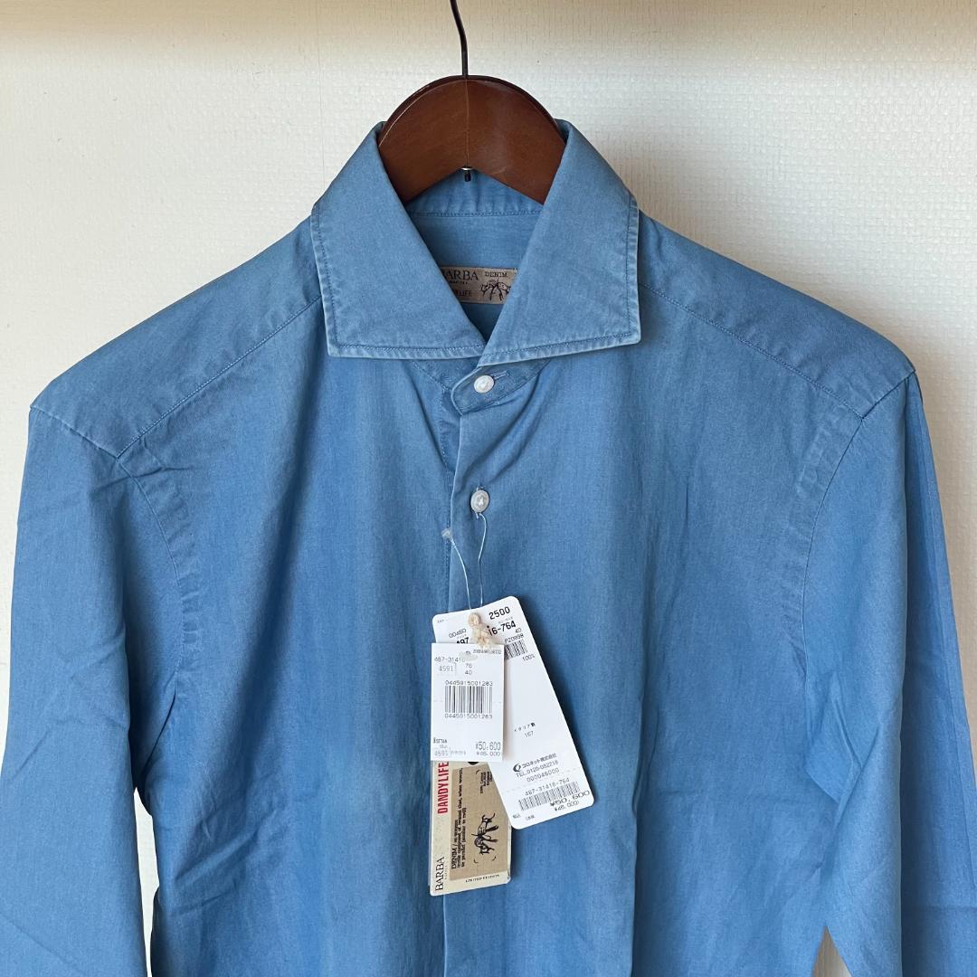 【Ｎ様】BARBA ダンディライフ カジュアルシャツ40