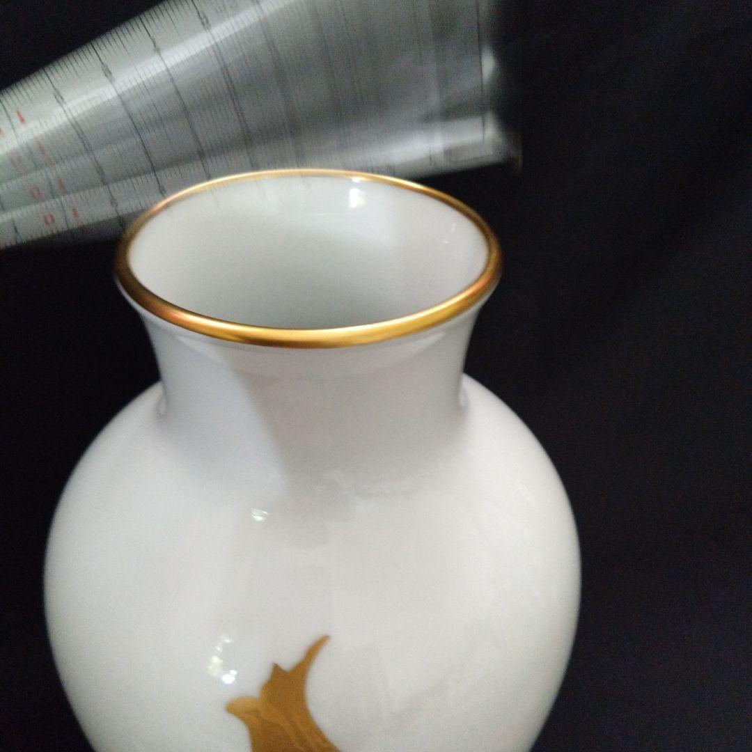 大倉陶園 金蝕バラ 花生 花器 28cm OKURA