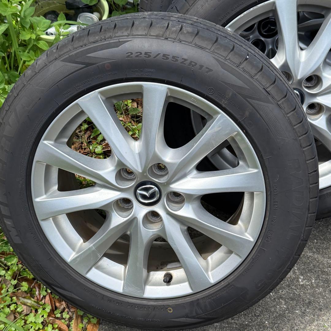 マツダ 純正17インチホイールとタイヤ225/55ZR17 4本セット