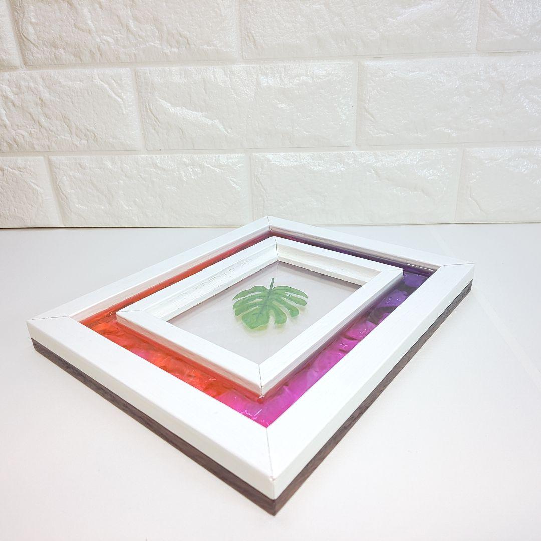 【1211】ウッドレジン　オーシャンアート　フォトフレーム　海レジン　インテリア