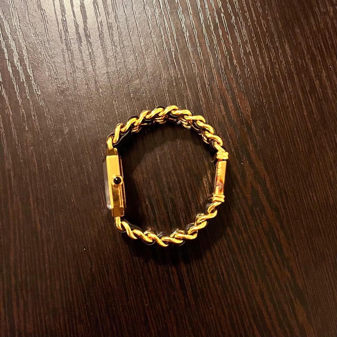 CHANEL SWISS 腕時計 ゴールド/ブラック S