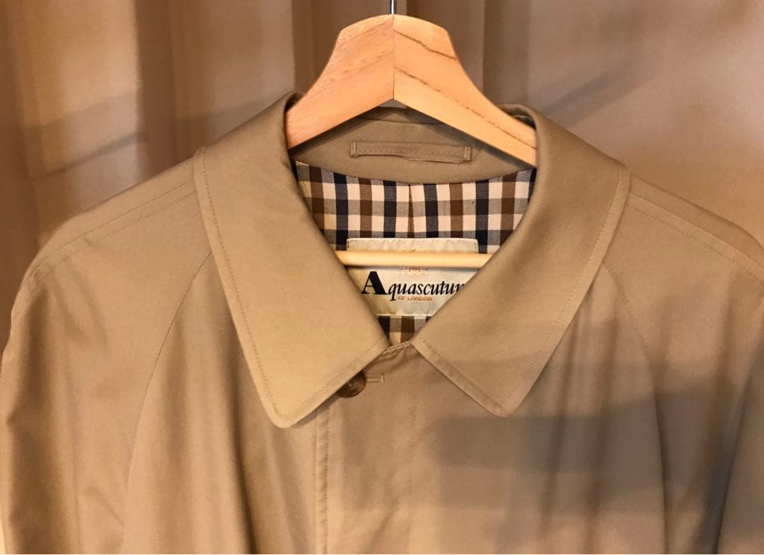 【10/17まで限定値下げ】アクアスキュータム・ロングコート・クラブチェック