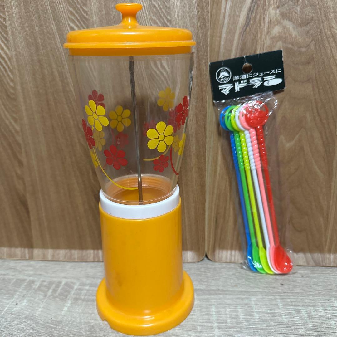 昭和レトロ TOWA箸立てオレンジ 花柄