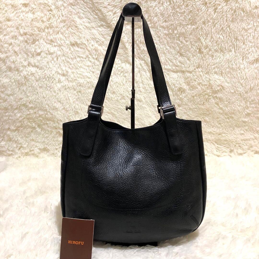 未使用✨ヒロフ レザー　トートバッグ ソーロ　ブラック