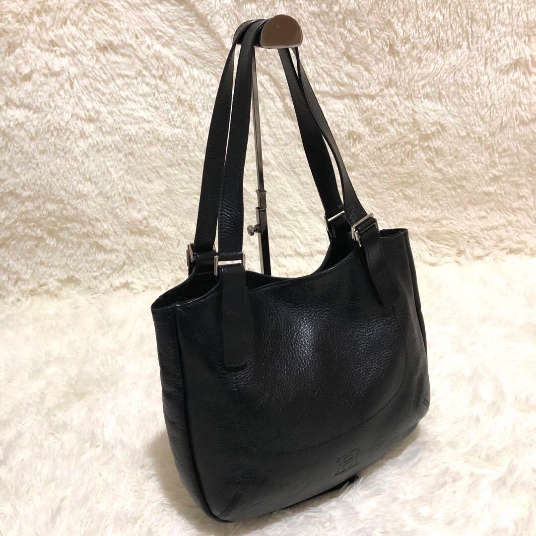 未使用✨ヒロフ レザー　トートバッグ ソーロ　ブラック