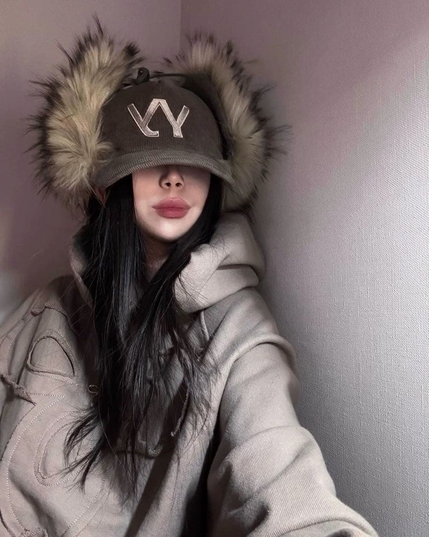 【新品未使用】open Yy ファーキャップ ブラウン