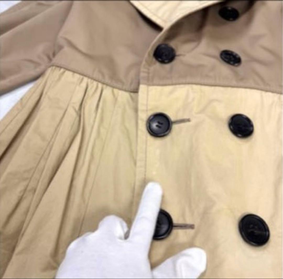 93 トリコ コムデギャルソン トレンチコート バイカラー チェック