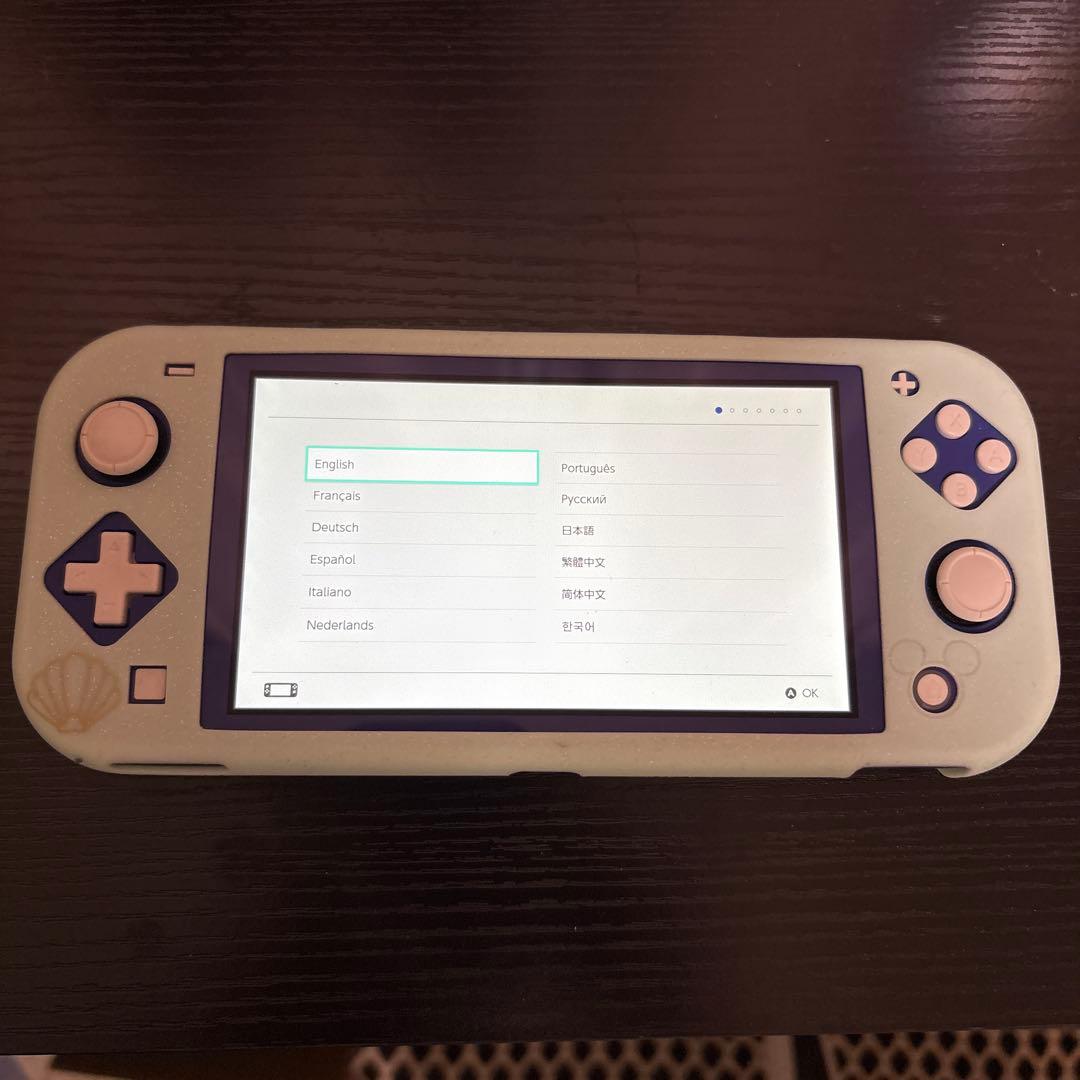 み*み様 スウィッチライト本体　Switch Lite本体　アリエルデザインカバ