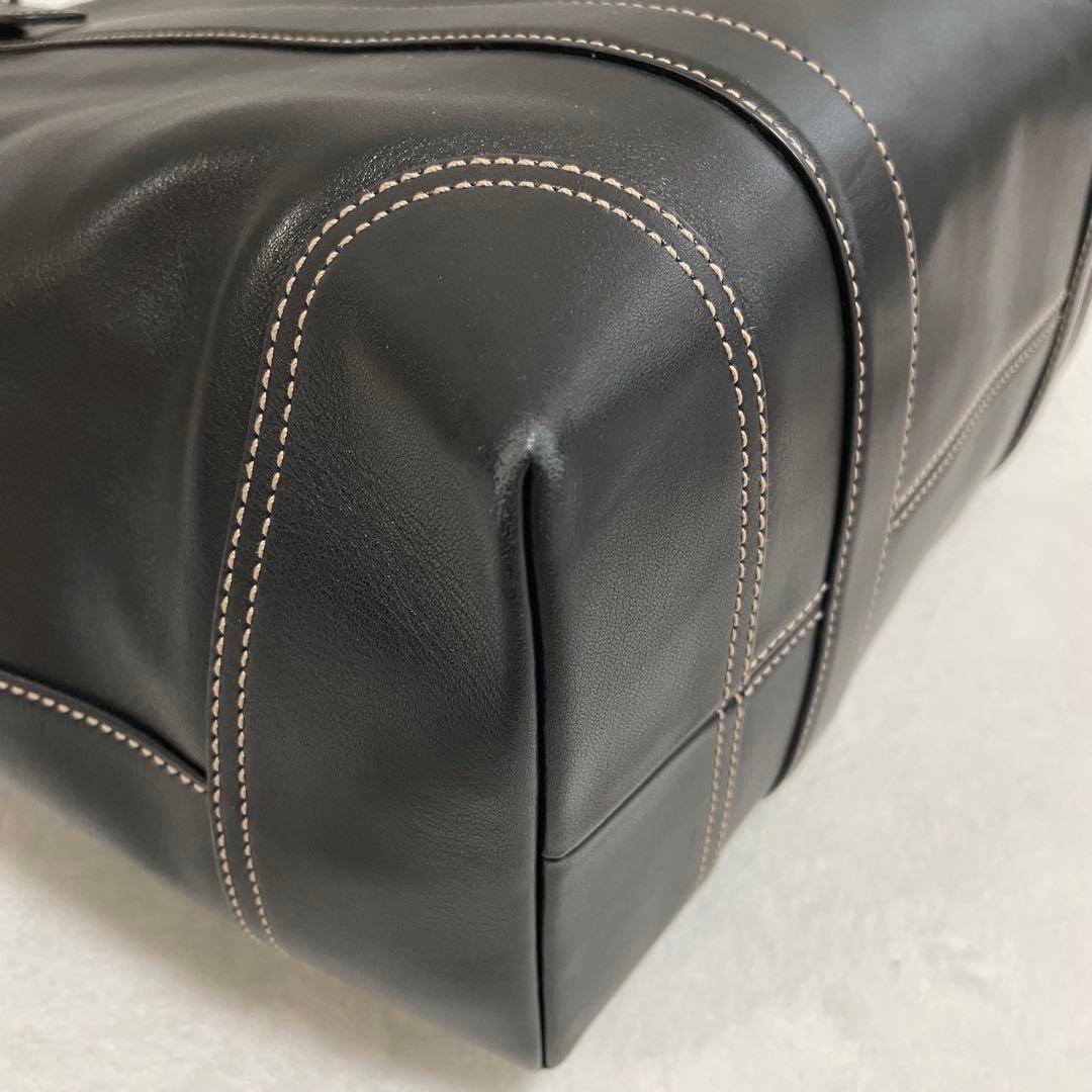 美品　コーチ　トートバッグ　本革　大容量　ポーチ付き